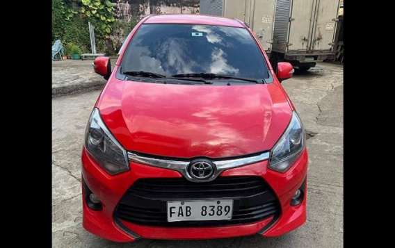 Red Toyota Wigo 2017 Hatchback for sale in Caloocan