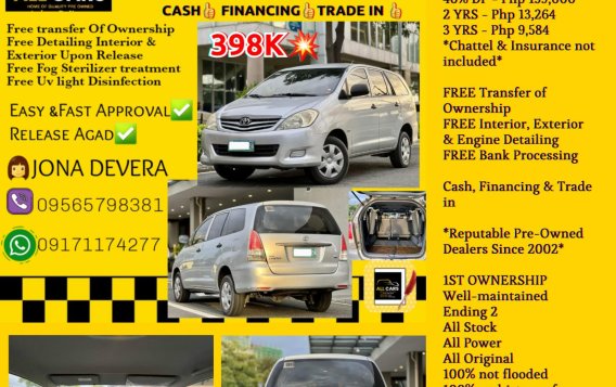 2011 Toyota Innova  2.0 J Gas MT in Makati, Metro Manila