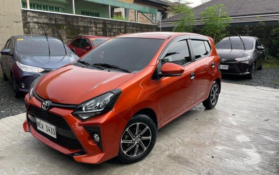 Orange Toyota Wigo 2021 for sale in Quezon City