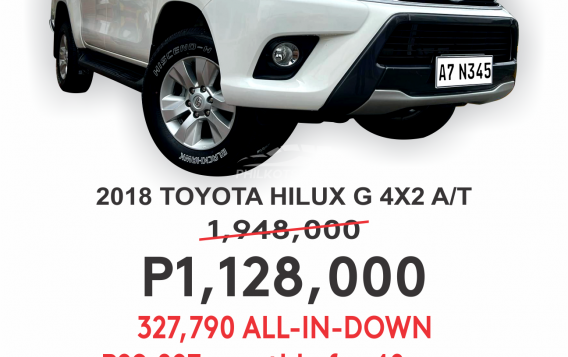 2018 Toyota Hilux  2.4 G DSL 4x2 A/T in Cainta, Rizal-9