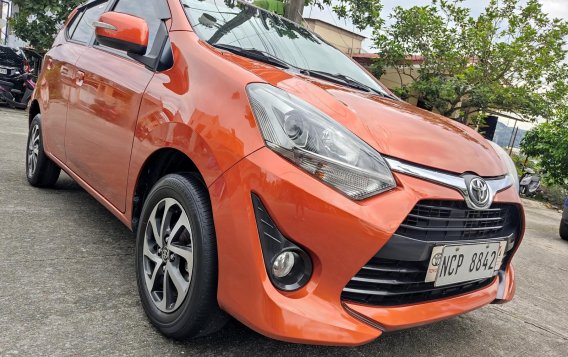 Orange Toyota Wigo 2018 Hatchback at 43000 for sale in Manila-5