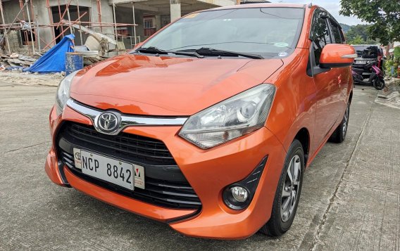 Orange Toyota Wigo 2018 Hatchback at 43000 for sale in Manila-1