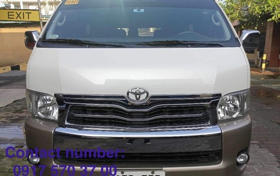 Pearl White Toyota Hiace Super Grandia 2018 for sale in Pasig